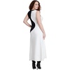 image:imageELOQUII Colorblocked Intarsia Knit Maxi DressCoconut Milk and Black