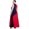 image:imageELOQUII Colorblocked Intarsia Knit Maxi DressRed and Navy