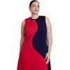 image:imageELOQUII Colorblocked Intarsia Knit Maxi DressRed and Navy