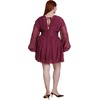 image:imageELOQUII CorsetWaist Bubble Mini DressTawny Port