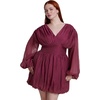 image:imageELOQUII CorsetWaist Bubble Mini DressTawny Port
