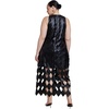 image:imageELOQUII DiamondCut Faux Leather Maxi DressBlack Onyx