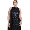 image:imageELOQUII DiamondCut Faux Leather Maxi DressBlack Onyx
