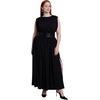 image:imageELOQUII Faux Leather Detail Knit Maxi DressBlack Onyx