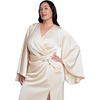 image:imageELOQUII Flare Sleeve Satin Maxi DressSandshell