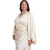 image:imageELOQUII Flare Sleeve Satin Maxi DressSandshell