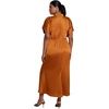 image:imageELOQUII FlutterSleeve Satin Midi DressPumpkin Spice