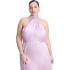 image:imageELOQUII Halter Neck Satin Maxi DressLavendula