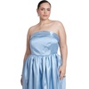 image:imageELOQUII Liquid Satin Strapless Maxi DressZen Blue