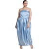image:imageELOQUII Liquid Satin Strapless Maxi DressZen Blue