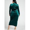 image:imageELOQUII Mock Neck Velvet Dress with SlitBlack Onyx
