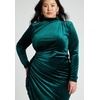 image:imageELOQUII Mock Neck Velvet Dress with SlitBlack Onyx