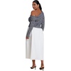 image:imageELOQUII Off The Shoulder MixedMedia Maxi DressMarl and Cream