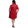 image:imageELOQUII Perforated Faux Leather Mini Shirt DressBarbados Cherry