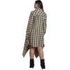 image:imageELOQUII Plaid Flannel Mini Shirt DressNeutral Plaid