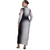 image:imageELOQUII Printed Stretch Mesh Maxi DressPlaced Polka Dot