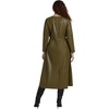 image:imageELOQUII Rounded Sleeve Faux Leather Maxi DressMoss Brown