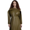 image:imageELOQUII Rounded Sleeve Faux Leather Maxi DressMoss Brown