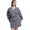 image:imageELOQUII Shirred French Terry Mini DressHeathered Charcoal