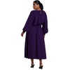 image:imageELOQUII Sleeve Detail Belted Maxi DressPurple Pennant
