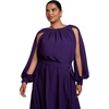 image:imageELOQUII Sleeve Detail Belted Maxi DressPurple Pennant