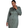 image:imageELOQUII Suede Shirt DressAgave Green