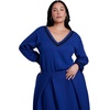 image:imageELOQUII Varsity Sweater Mini DressBlue