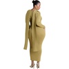 image:imageELOQUII Wrap ScarfDetail Sweater Midi DressRich Olive