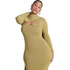 image:imageELOQUII Wrap ScarfDetail Sweater Midi DressRich Olive