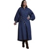 image:imageELOQUII Balloon Denim Maxi Shirt DressDark Wash