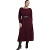 image:imageELOQUII Belted Ribbed Sweater Maxi DressTawny Port