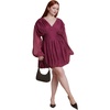 image:imageELOQUII CorsetWaist Bubble Mini DressTawny Port