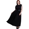image:imageELOQUII Faux Leather Detail Knit Maxi DressBlack Onyx