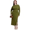 image:imageELOQUII LowBack Jersey Maxi DressOlive Branch