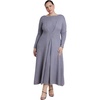 image:imageELOQUII Pleat Detail Sweater Midi DressHeather Grey