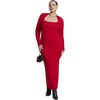 image:imageELOQUII Shrug Detail Knit Maxi DressRed