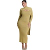 image:imageELOQUII Wrap ScarfDetail Sweater Midi DressRich Olive