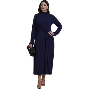 image:imageELOQUII Draped Knit Maxi DressEvening Blue