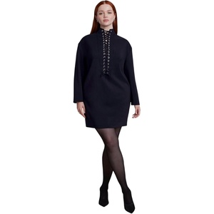 image:imageELOQUII LaceUp Mini DressBlack Onyx