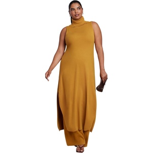 image:imageELOQUII Turtleneck Sweater Maxi DressHoney