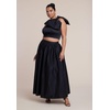 image:imageELOQUII Crop Top with Large BowBlack Onyx