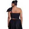 image:imageELOQUII Crop Top with Large BowBlack Onyx