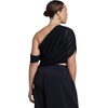 image:imageELOQUII SemiSheer Twisted OneShoulder TopBlack Onyx
