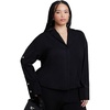 image:imageELOQUII Button Sleeve TopBlack Onyx