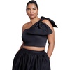 image:imageELOQUII Crop Top with Large BowBlack Onyx