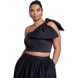 image:imageELOQUII Crop Top with Large BowBlack Onyx
