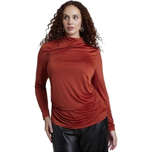 image:imageELOQUII Draped High Neck TopPicante