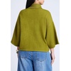 image:imageELOQUII Boxy Three Quarter Sleeve TurtleneckChartreuse