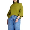 image:imageELOQUII Boxy Three Quarter Sleeve TurtleneckChartreuse