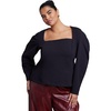image:imageELOQUII Square Neck Maiden TopBlack Onyx